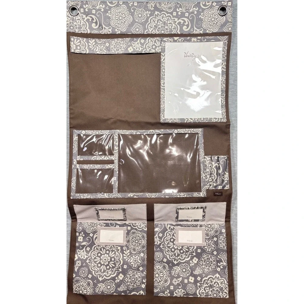 Thirty-One Hanging Wall Organizers Set of 3 Woodblock‎ Pin Dot Storage Pockets